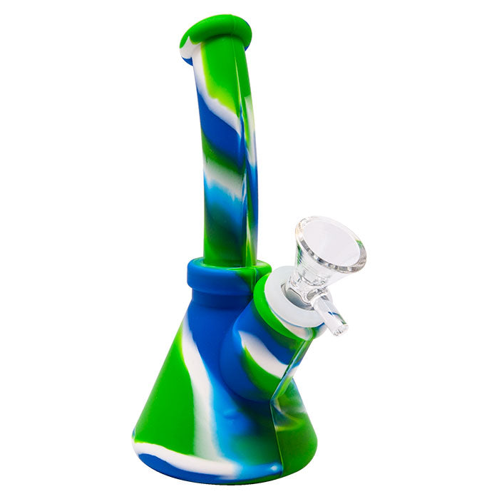 7" Silicone Beaker Bong Blue