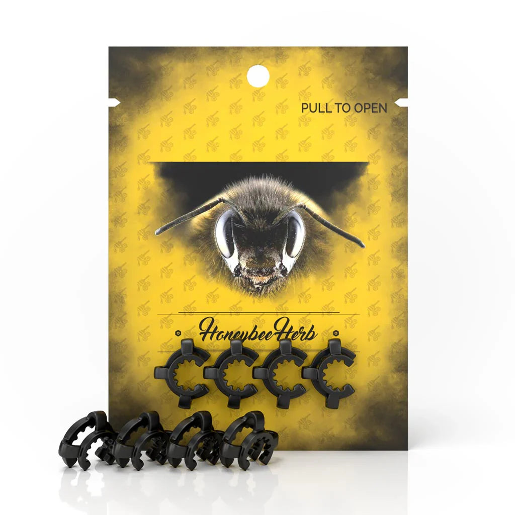 Honeybee Herb Keck Clip 4 Pack - Black