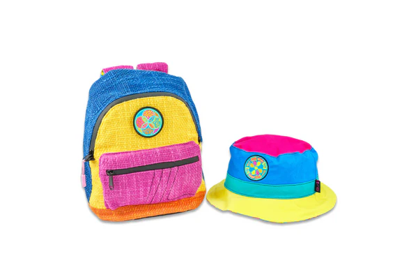 DimeBags: HyperPop Reversible Mini Backpack + Bucket Hat (Lrg/XL) "Grassroots Collab"