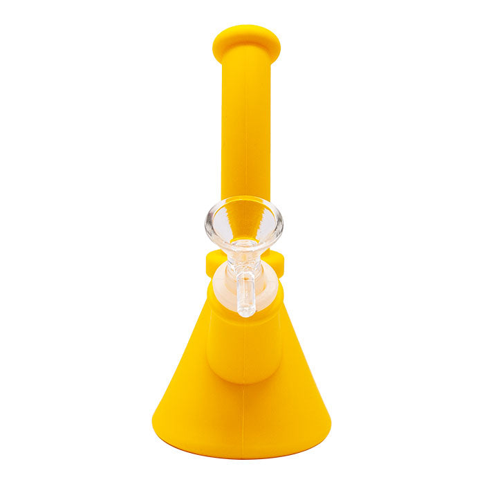 7" Silicone Beaker Bong Yellow