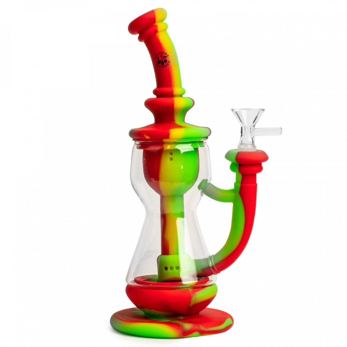 Bong: LIT Silicone Incycler 10"-Rasta