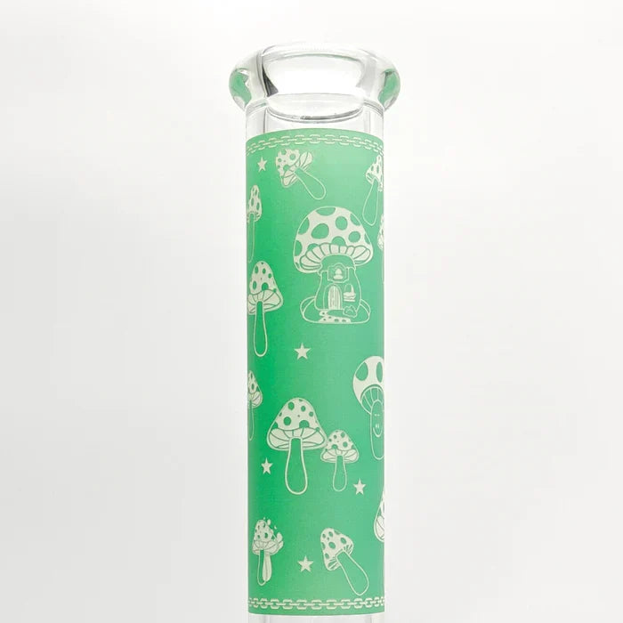 14" 7mm Glow In The Dark Mushroom - Green