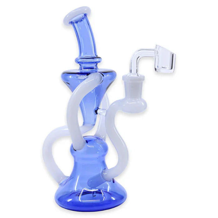 8" Plain Jane Recycler Blue/White