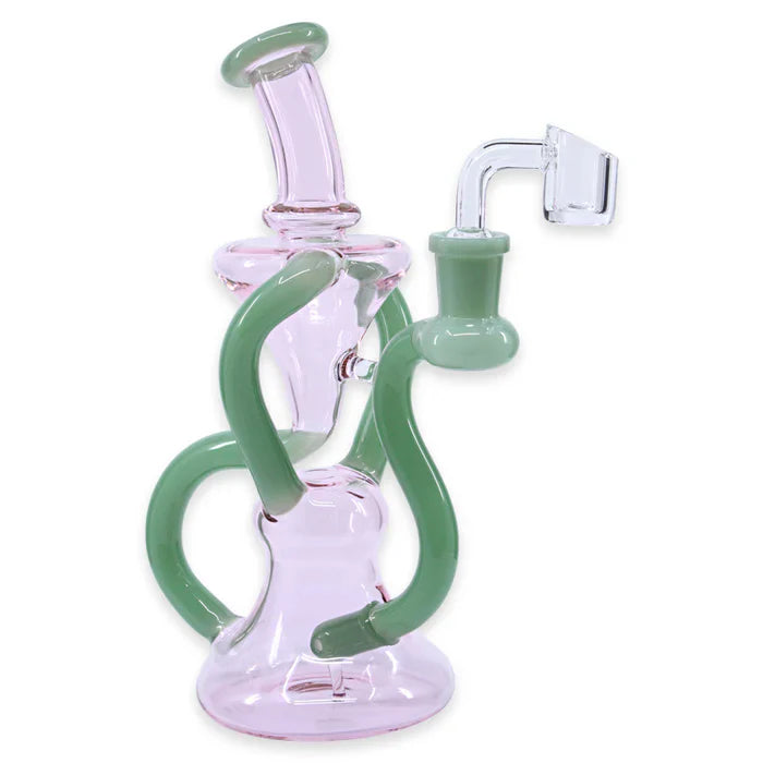 8" Plain Jane Recycler Pink/Green