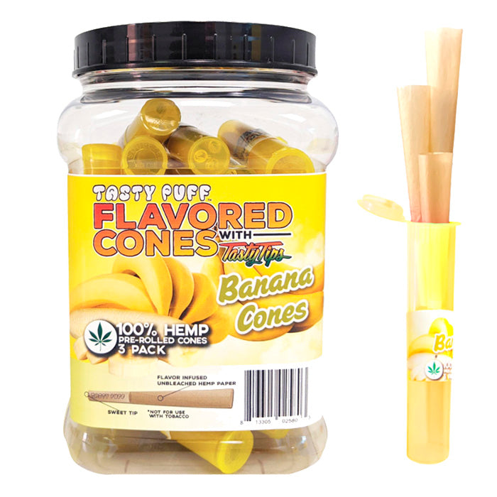 Tasty Puffs Cones 3pk-Banana