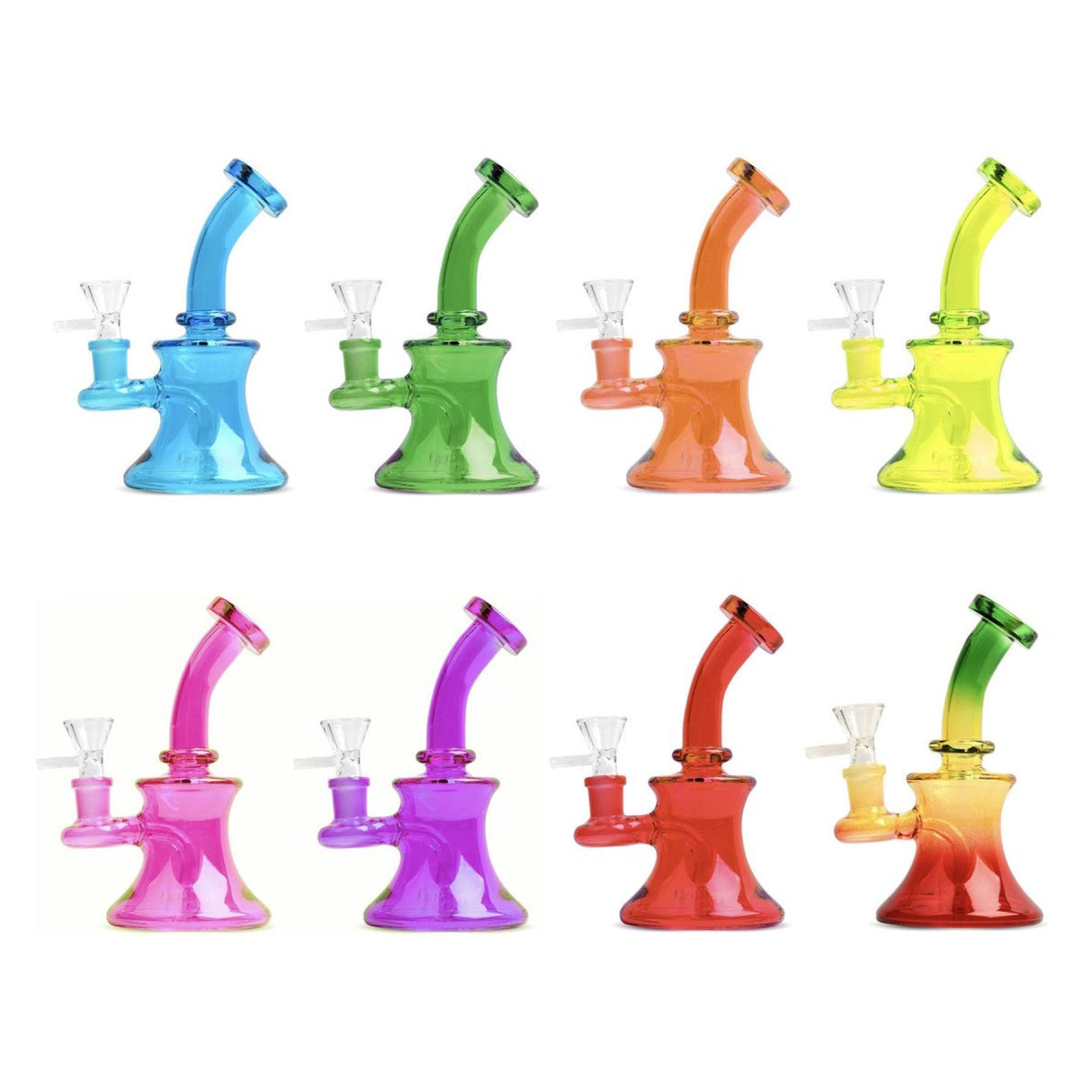 Bong:5" Day Glow Bubbler-Red