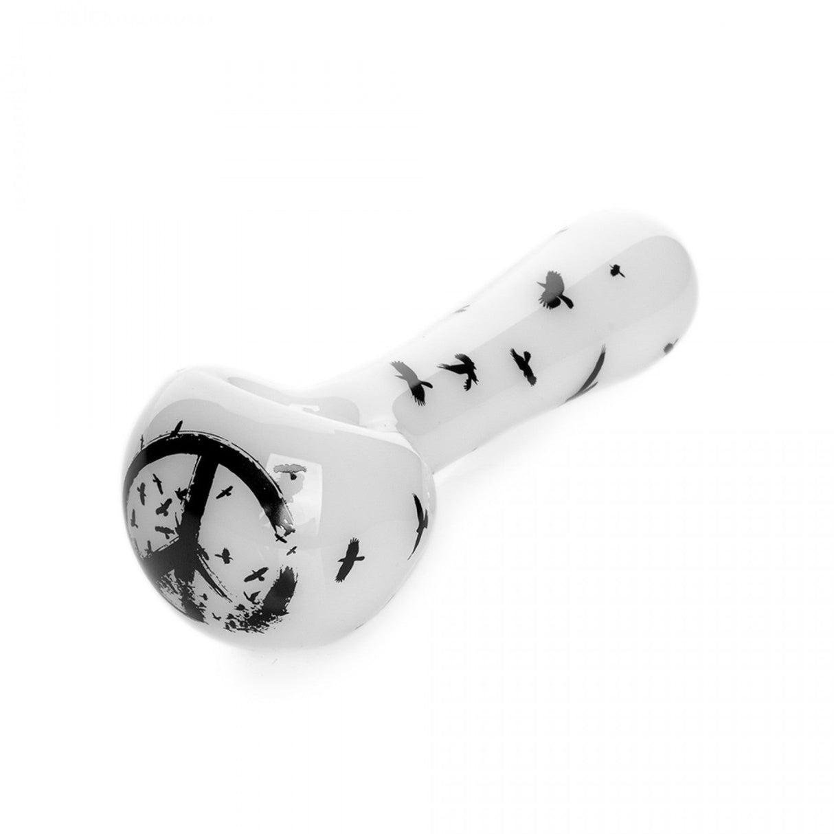Pipe: Red Eye Glass 4.5" Crow-White
