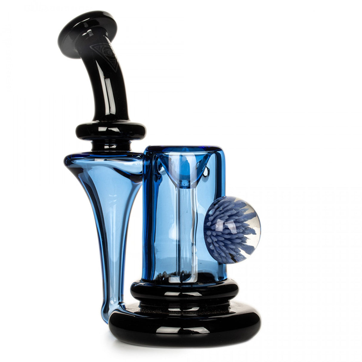 Bubbler: Red Eye Glass 6" Thorp Sherlock Black/Blue