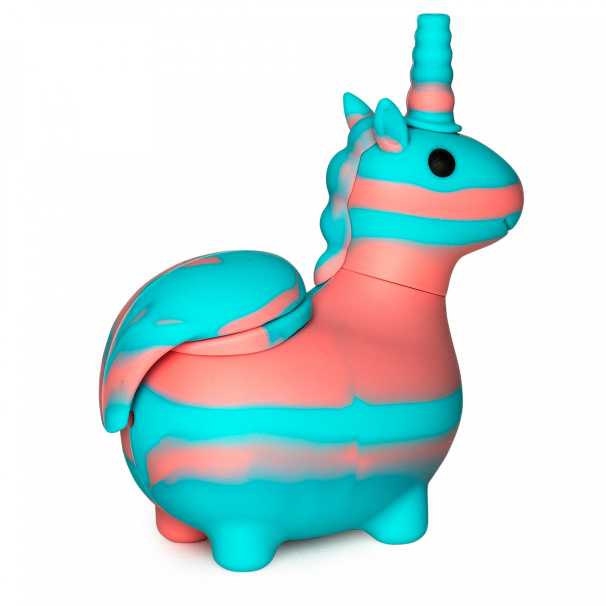 Pipe: LIT Silicone Unicorn-Rose/Blue
