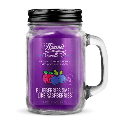 Candle: Beamer 12oz-Blueberries Smell Like Raspberries