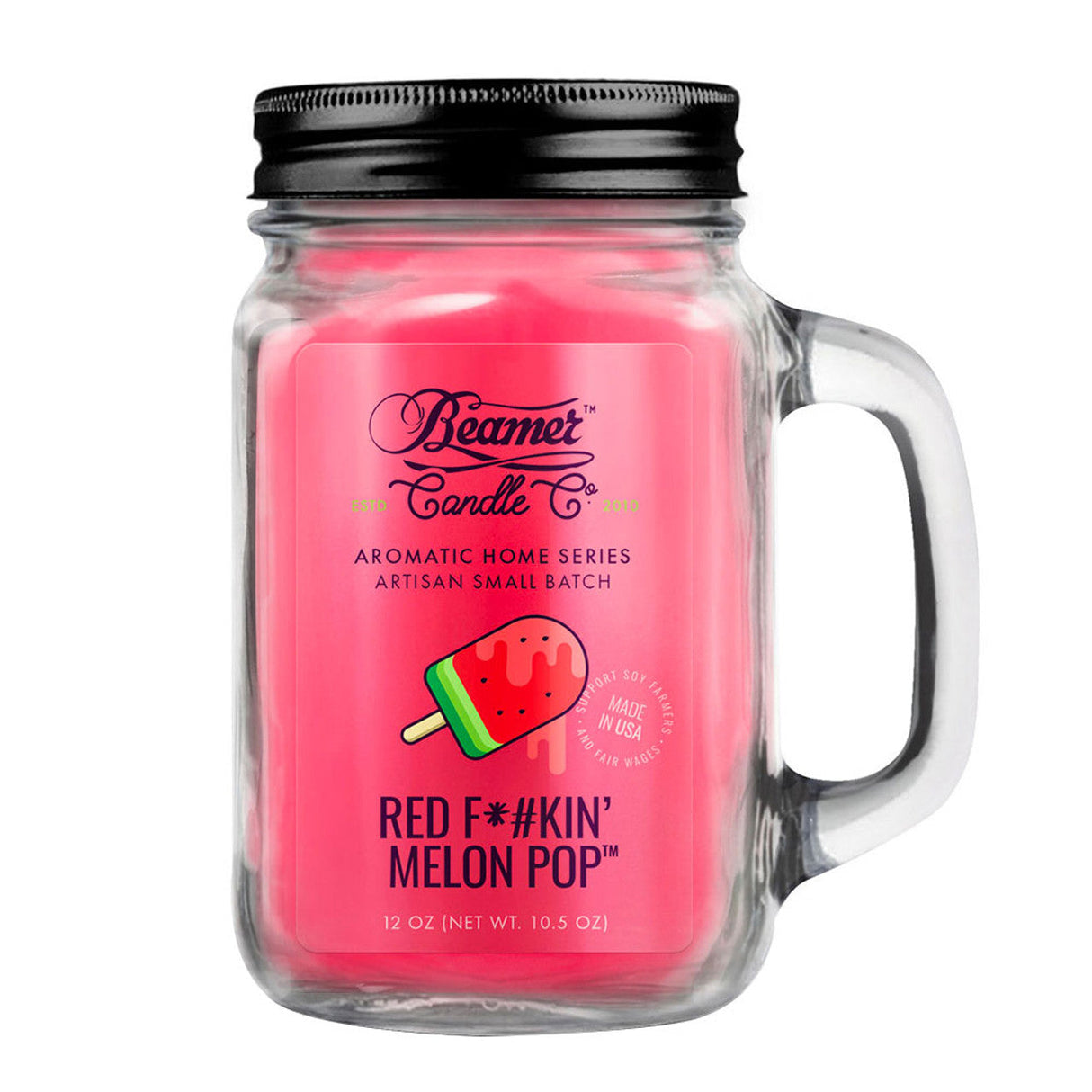 Candle: Beamer 12oz-Red F*#kin' Melon Pop
