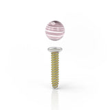 Honeybee Herb Glass Marble Screw Pink