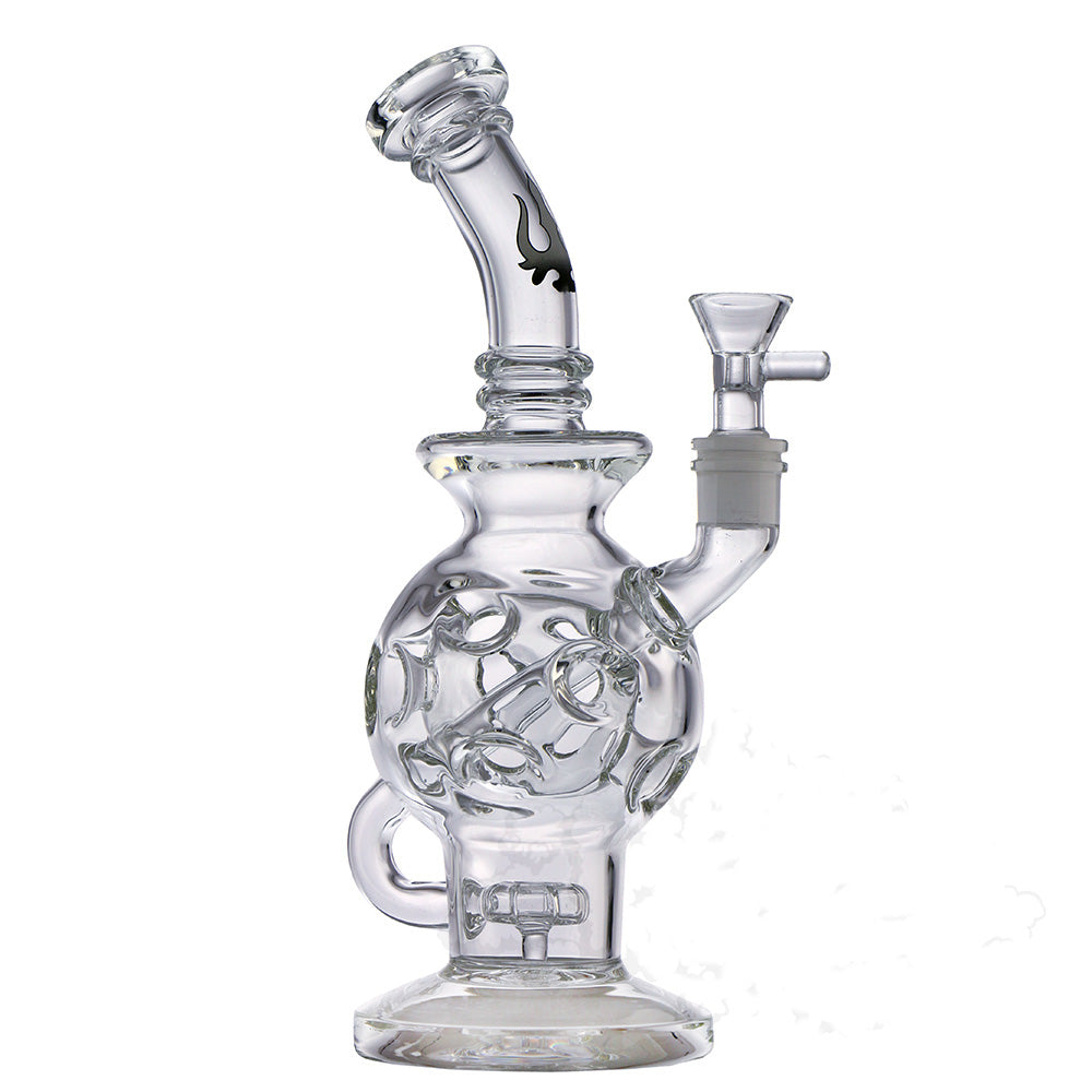 Bong: 10" Hydros Ball Rig- Clear