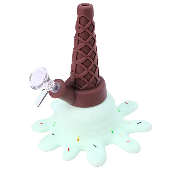 6" Silicone Upside Cone Mint