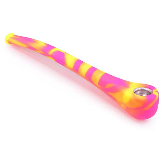 9" Silicone Gandalf Pipe Pink/Yellow
