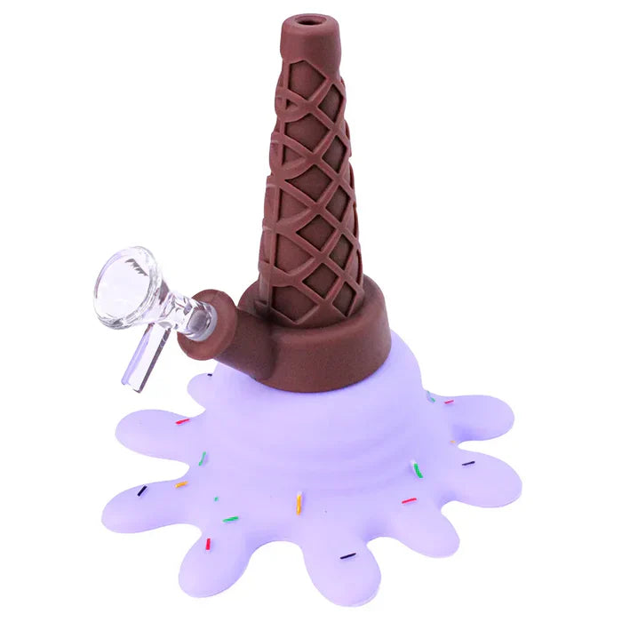 6" Silicone Upside Cone Purple