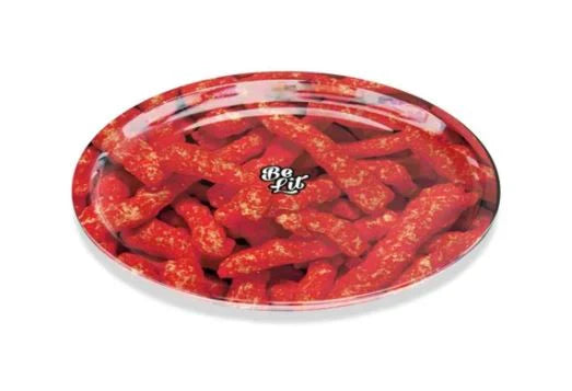 Be Lit Round Tray - Red Hot
