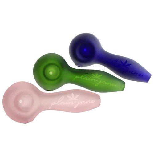 Pipe: Frosted Glass 4" Blue