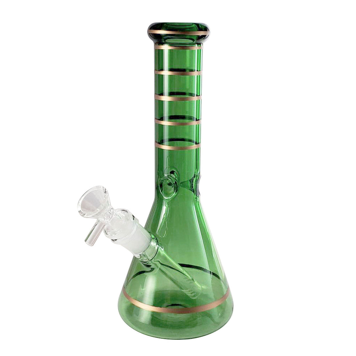 Bong: Striped Beaker 9.75"-Assorted Colours