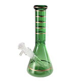 Bong: Striped Beaker 9.75"-Assorted Colours