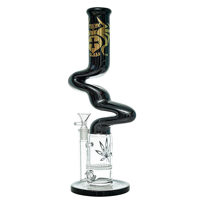 Bong: Xtreme 14" Zig Zag Black