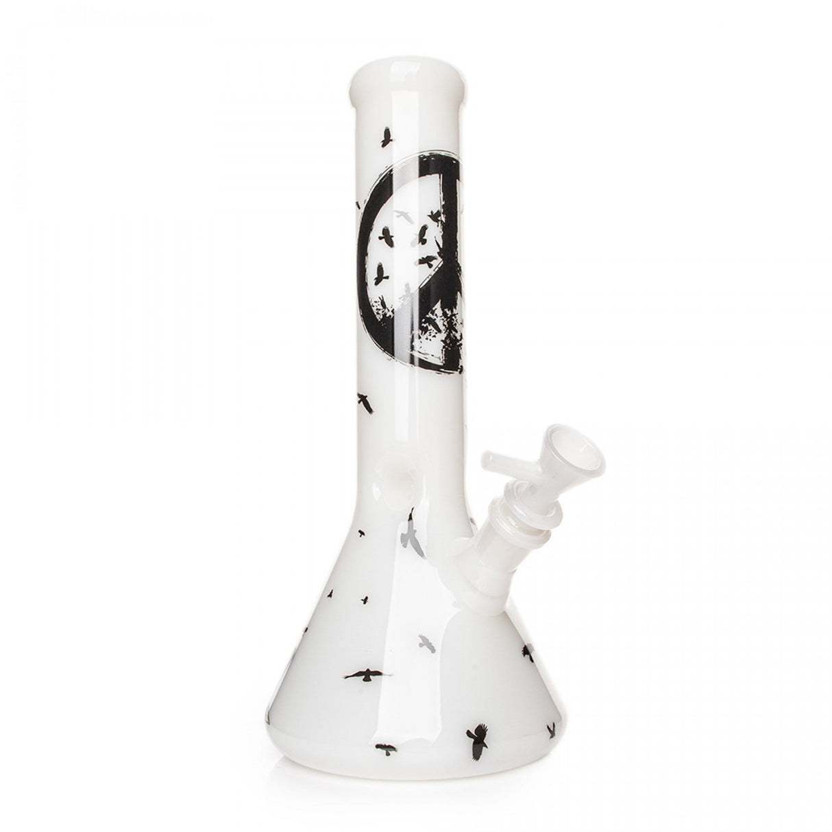 Bong: Red Eye Glass 12" Crow Beaker-White