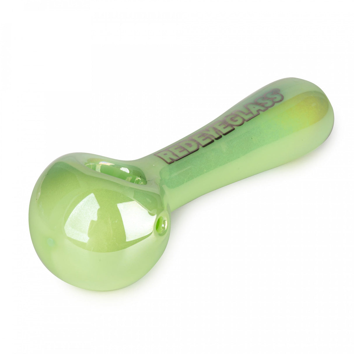 Pipe: Red Eye Glass Opaline Spoon-Slyme
